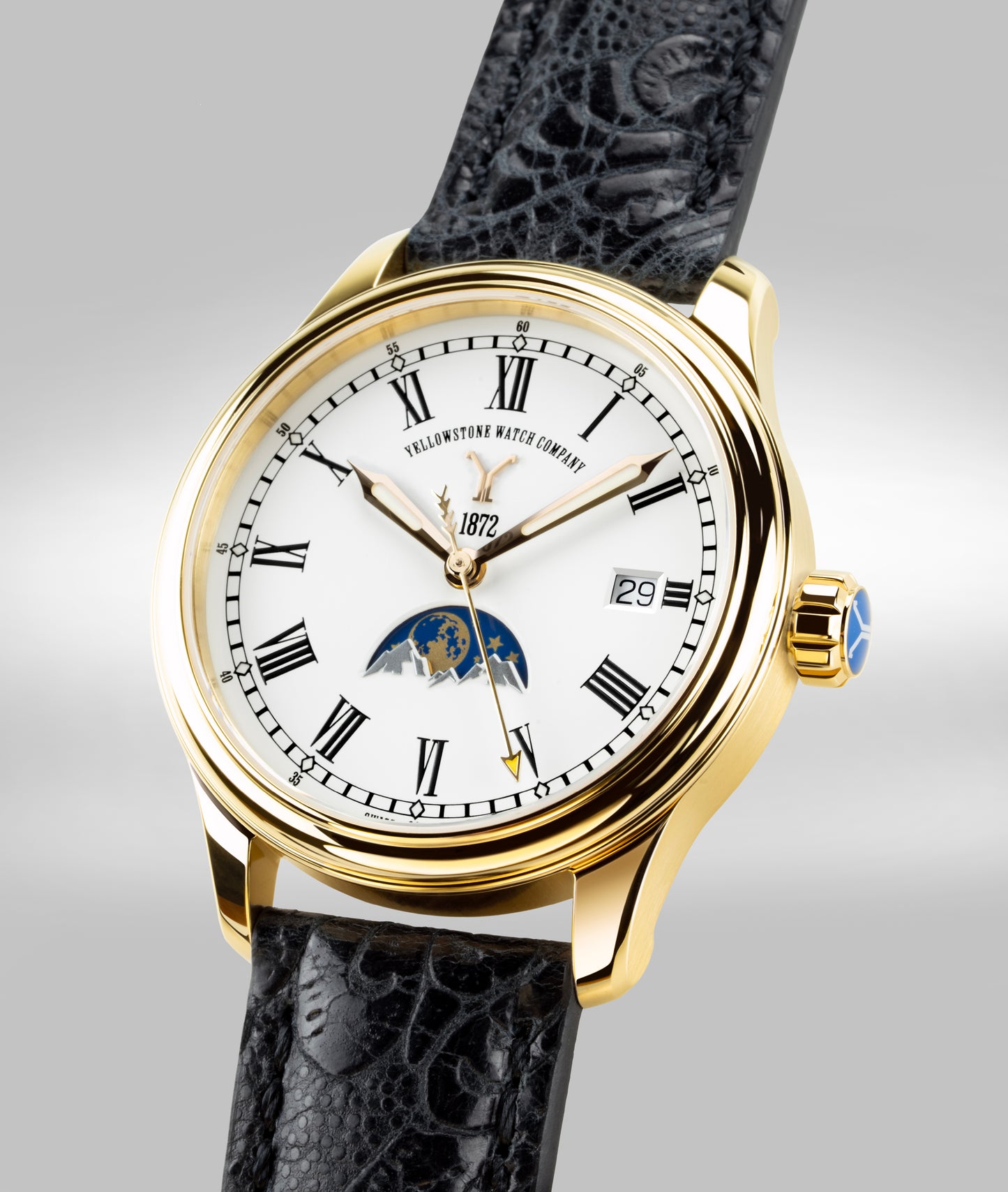 1872 Moonphase Roman Gold