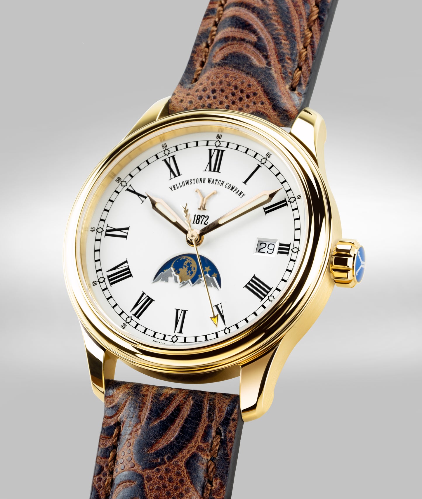 1872 Moonphase Roman Gold
