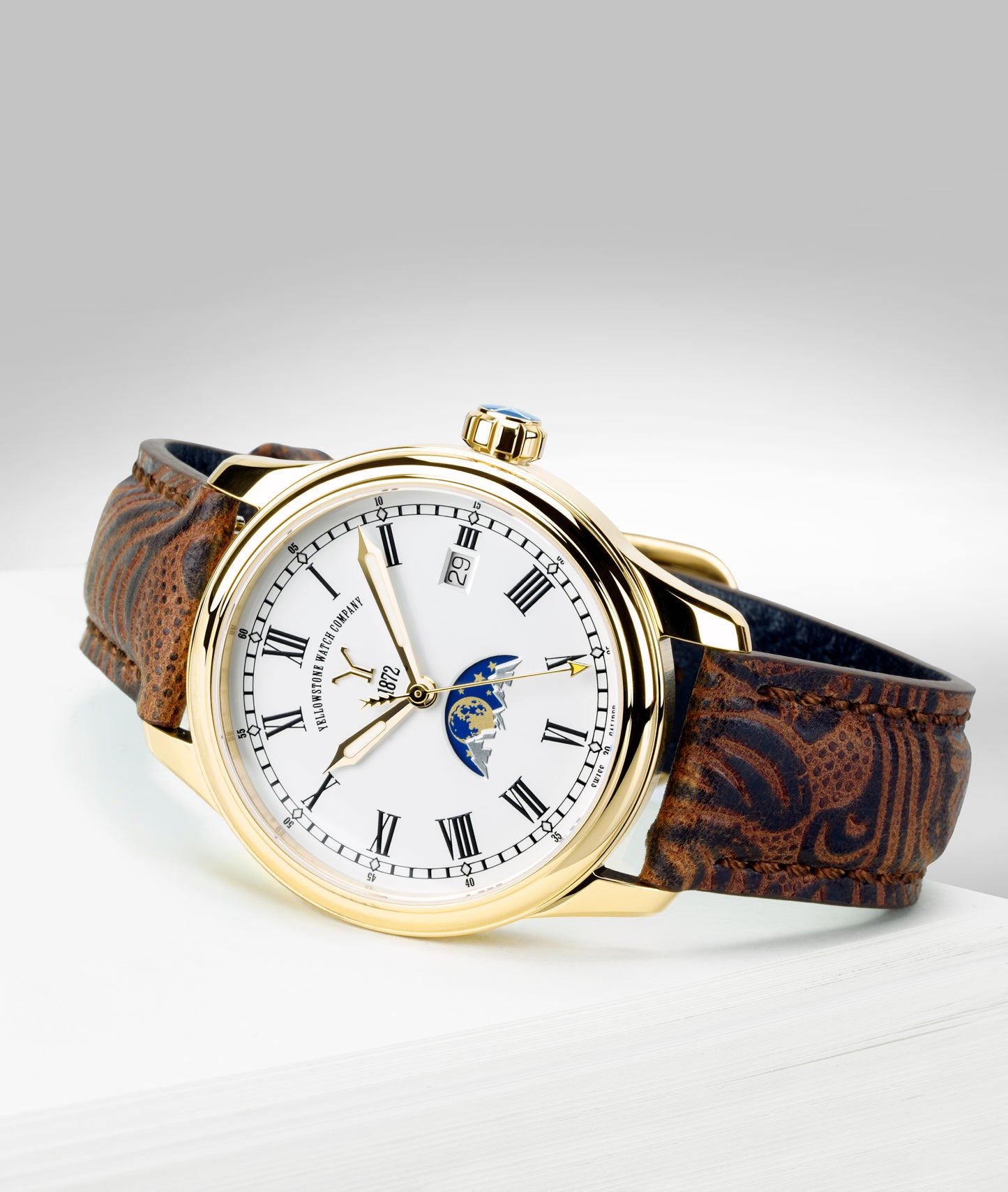 1872 Moonphase Roman Gold