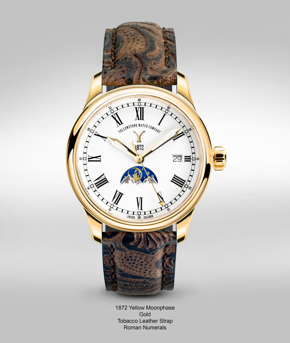 1872 Moonphase Roman Gold