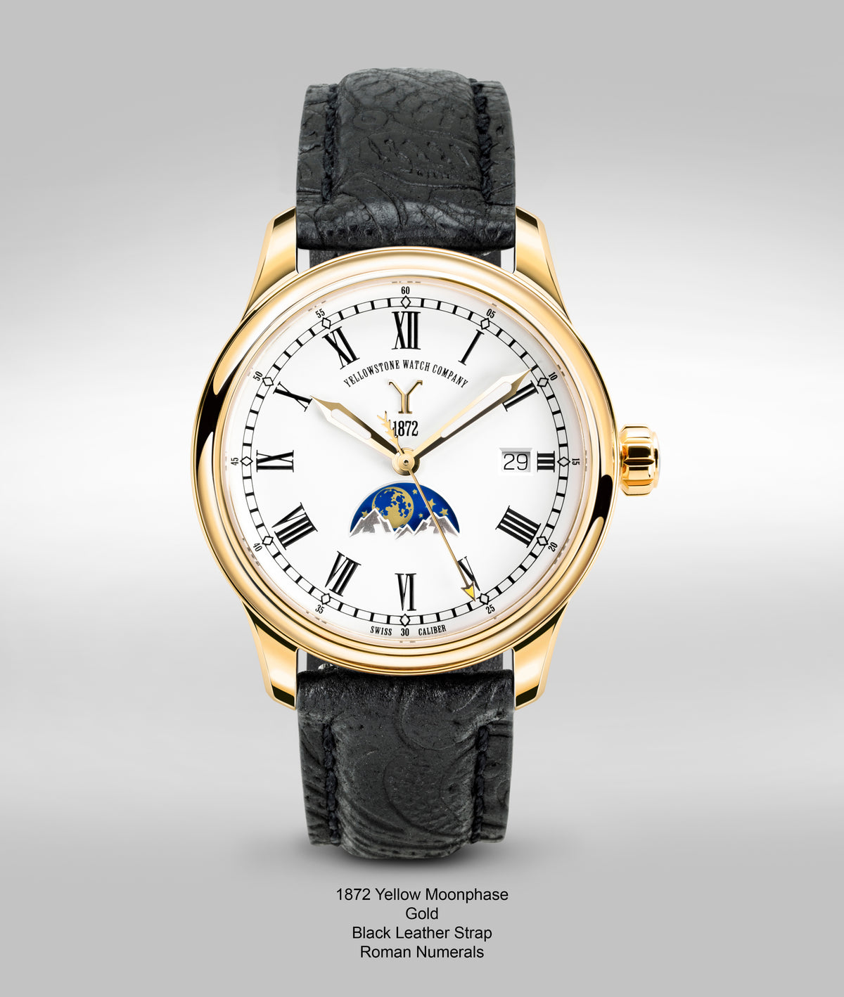 1872 Moonphase Roman Gold