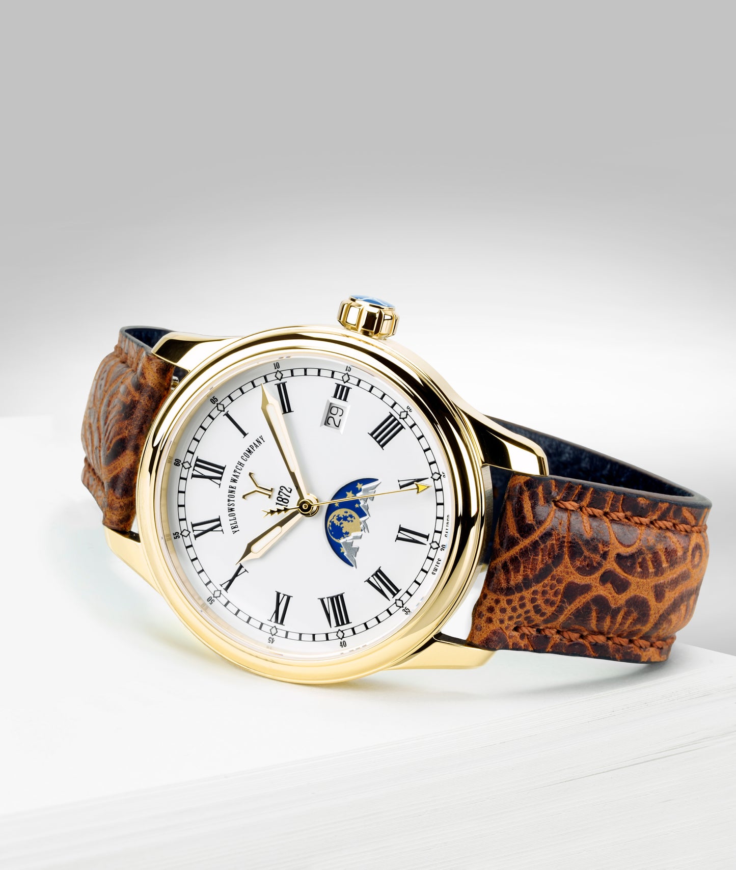 1872 Moonphase Roman Gold