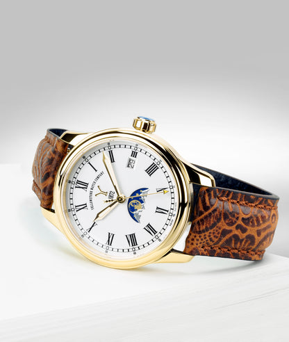 1872 Moonphase Roman Gold