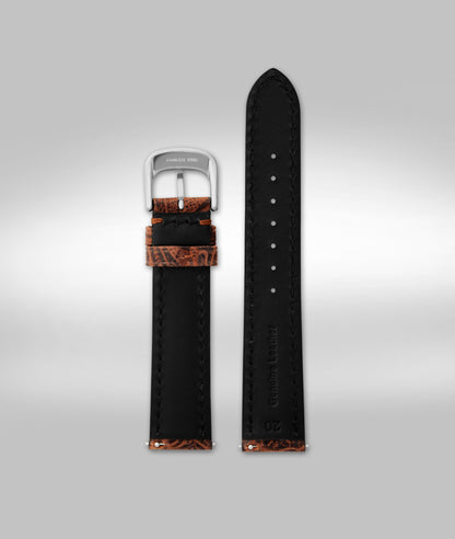 20mm Western Saddle Leather Strap w/Silver Buckle