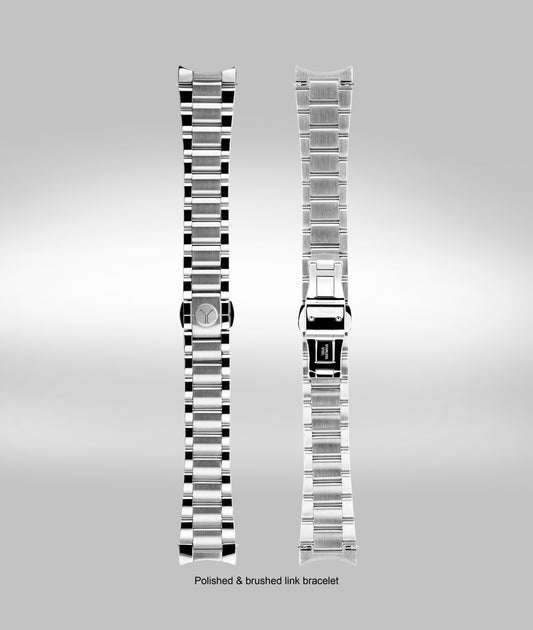 20mm polished & brushed link bracelet