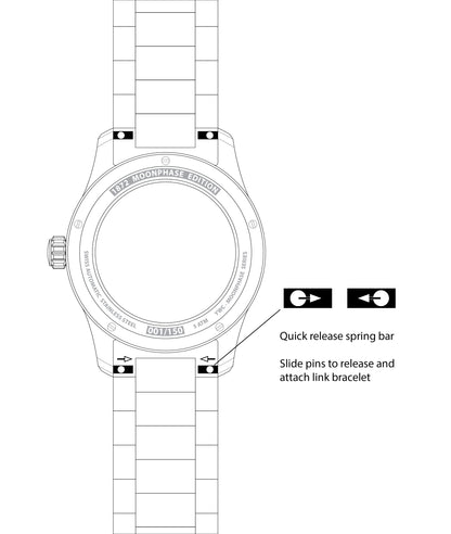 20mm polished link bracelet
